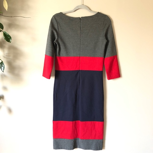 Hobbs London colorblock midi dress 4 - Picture 7 of 10